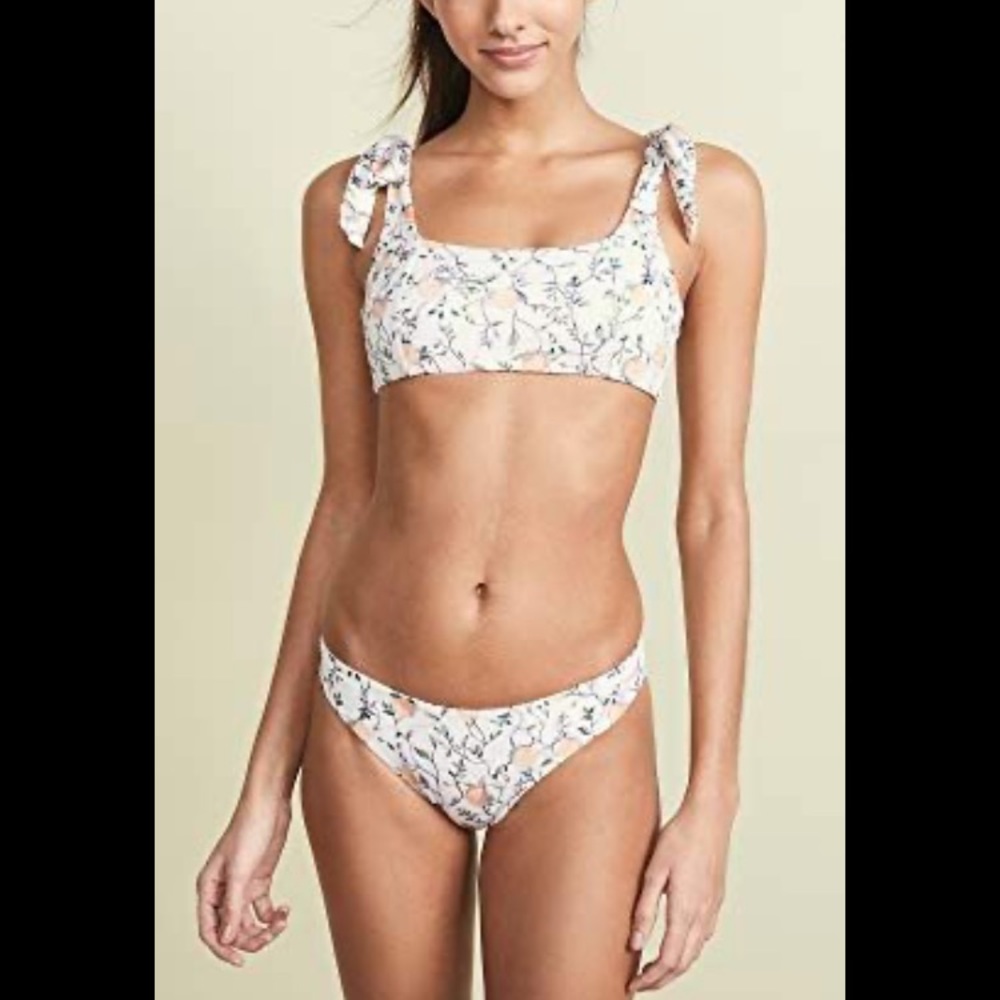 Beach Riot peach bikini top
